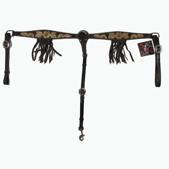 Circle Y Golden Sunflower Fringe Breast Collar Tack 1016-10-SC - Picture 1 of 4